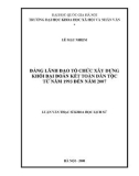 Luận văn Thạc sĩ Khoa học Lịch sử: Đảng lãnh đạo tổ chức xây dựng khối đại đoàn kết toàn dân tộc từ năm 1993 đến năm 2007