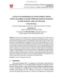 A study on professional development needs of EFL teachers at some upper secondary schools in the central area of Vietnam