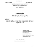 Tiểu luận : PHẦN MỀM QUẢN TRỊ NGÂN HÀNG TỐC ĐỘ CAO T24