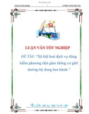 luận văn: Xã hội hoá dịch vụ đăng kiểm phương tiện giao thông cơ giới đường bộ đang lưu hành