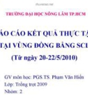 Báo cáo kết quả thực tập tại vùng đồng bằng sông Cửu Long