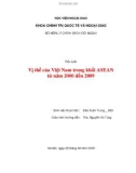 Tiểu luận: Vị thế của Việt Nam trong khối ASEAN từ năm 2000 đến 2009