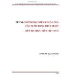 Tiểu luận: Những đặc điểm chung của các nước đang phát triển, liên hệ thực tiễn Việt Nam