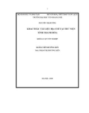 Tóm tắt Khóa luận tốt nghiệp: Khai thác tài liệu địa chí tại thư viện tỉnh Thanh Hóa