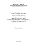 Luận văn: Phát triển phần mềm áp dụng các phương pháp Scrum và Extreme Programming