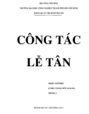 TIỂU LUẬN: CÔNG TÁC LỄ TÂN