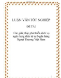 Luận văn tốt nghiệp: Các giải pháp phát triển dịch vụ ngân hàng điện tử tại Ngân hàng ngoại thương Việt Nam