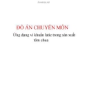 Đề tài: Ứng dụng vi khuẩn Latic trong sản xuất tôm chua