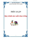 Tiểu luận: Quy trình sản xuất chao trắng