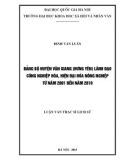 Luận văn Thạc sĩ Lịch sử: Đảng bộ huyện Văn Giang (Hưng Yên) lãnh đạo công nghiệp hóa, hiện đại hóa nông nghiệp từ năm 2001 đến năm 2010