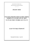 Luận văn Thạc sĩ Kinh tế: Ứng dụng phương pháp NATREX trong nghiên cứu sự phá vỡ cấu trúc và tỷ giá thực có hiệu lực của VN