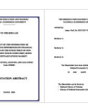 Dissertation abstract Accounting, Auditing and Analysing: The impact of the information of exchange rate differences on financial statements on the stock price of non-fianancal joint stock companies listed on the Vietnam's stock market