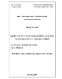 Tóm tắt luận án Tiến sĩ Kỹ thuật môi trường: Nghiên cứu xử lý nước thải chế biến cao su bằng phương pháp hóa lý – sinh học kết hợp