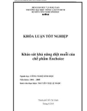 Luận văn : Khảo sát khả năng diệt muỗi của chế phẩm Enchoice part 1