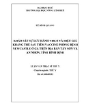 Luận văn Thạc sĩ Thú y: Khảo sát sự lưu hành virus và hiệu giá kháng thể sau tiêm vaccine phòng bệnh Newcastle ở gà trên địa bàn Tây Sơn và An Nhơn, tỉnh Bình Định