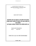 Tóm tắt luận án Tiến sĩ Sinh học: Nghiên cứu đa dạng di truyền tập đoàn dòng ngô thuần từ nuôi cấy bao phấn và khả năng sử dụng chúng trong tạo giống ngô lai