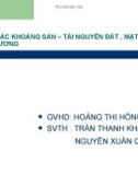 Báo cáo đề tài Khai thác khoáng sản - tài nguyên đất , mặt đất bị tổn thương 