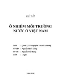 Đề tài: Ô nhiễm môi trường nước ở Việt Nam - SV Nguyễn Thế Hưng