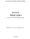 Bài giảng Tiếng Anh 1: Phần 2