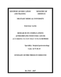 Summary of PHD thesis in medicine: Research on complications after hepatectomy for cancer according to Ton That Tung's method