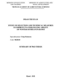 Summary of phd thesis: Study on selection and technical measures to improve waterlogging ability of winter soybean in Hanoi