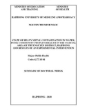 Summary of Doctoral Thesis: State of heavy metal contamination in water, food; community people's health in the coastal area of Thuynguyen District, Haiphong and results of an experimental intervention