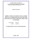 Dự án tóm tắt Luận án Tiến sĩ Hóa học: Nghiên cứu phản ứng oxi hóa chọn lọc stiren trên xúc tác hidrotanxit (Mg-Al-CO3) biến tính bởi ion kim loại chuyển tiếp coban, niken, crom và molybden