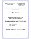 Summary of Biology doctoral thesis: Biological characteristics and effects of gonadotropin on reproductive ability of common palm civets (Paradoxurus hermaphroditus Pallas, 1777) in captivity