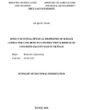 Summary of doctoral dissertation: Effect of initial physical properties of roller compacted concrete to construction schedule of concrete gravity dam in Vietnam