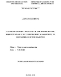 Summary of PhD dissertation: Study on the identification of the minimum flow for sustainable water resources management in downstream of the Ma River