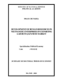 Summary of doctoral thesis of economy: Development of human resources in Vietnamese enterprises exporting labour to Japanese market