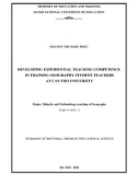 Summary of Doctoral Thesis of Education Science: Developing experiential teaching competence in training Geography student-teachers at Can Tho University