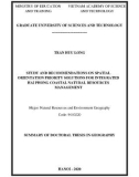 Summary of Geography Doctoral Thesis: Study and recommendations on spatial orientation priority solutions for integrated Hai Phong coastal natural resources management