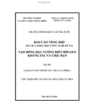 Báo cáo tổng hợp kết quả khoa học công nghệ đề tài: Tạo dòng đậu tương biến đổi gen kháng sâu và chịu hạn