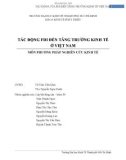 Tiểu luận: Tác động của FDI đến tăng trưởng kinh tế ở Việt Nam