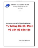 Tiểu luận : Tư tưởng Hồ Chí Minh về vấn đề dân tôc