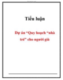 Tiểu luận: Dự án Quy hoạch 'nhà trẻ' cho người già