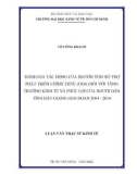 Luận văn Thạc sĩ Kinh tế: Đánh giá tác động của nguồn vốn hỗ trợ phát triển chính thức (ODA) đối với tăng trưởng kinh tế và phúc lợi của người dân tỉnh Hậu Giang giai đoạn 2004 - 2014