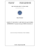 Luận văn Thạc sĩ Sinh học: Nghiên cứu nhân dòng và biểu hiện gen LipL21 mã hóa cho Lipoprotein từ Leptospira interrogans trong Escherichia coli