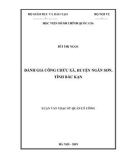 Luận văn Thạc sĩ Quản lý công: Đánh giá công chức xã, huyện Ngân Sơn, tỉnh Bắc Kạn