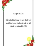 LUẬN VĂN: Kế toán bán hàng và xác định kết quả bán hàng ở công ty vật tư kỹ thuật xi măng Hà Nội