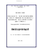 Tóm tắt Luận văn Thạc sĩ Ngân hàng: Nâng cao chất lượng thẩm định tài chính dự án đầu tư trong hoạt động cho vay tại ngân hàng thương mại côt phần Á Châu khu vực phía Bắc