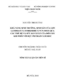 Tóm tắt Luận án tiến sĩ Nông nghiệp: Khả năng sinh trưởng, sinh sản của lợn LANDRACE X (YORKSHIRE X VCN-MS15) qua các thế hệ và sức sản xuất của đời con khi phối với đực Pietrain X Duroc