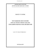 Luận văn thạc sĩ THỬ NGHIỆM DỰ BÁO TẦM NHÌN CHO CÁC SÂN BAY THUỘC CỤM CẢNG HÀNG KHÔNG MIỀN BẮC BẰNG MÔ HÌNH WRF 