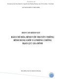 Báo cáo khảo sát Báo chí Hòa Bình với truyền thông bình đẳng giới và phòng chống bạo lực gia đình