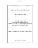 Luận văn Thạc sĩ Tài chính Ngân hàng: Huy động tiền gửi tại Ngân hàng TMCP Đầu tư phát triển Việt Nam - Chi nhánh Thừa Thiên Huế