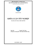 Khóa luận tốt nghiệp: Đánh giá hiện trạng môi trường nước ven biển khu vực huyện Vân Đồn tỉnh Quảng Ninh