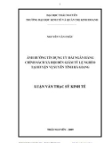 Đề tài : ẢNH HƯỞNG TÍN DỤNG ƯU ĐÃI NGÂN HÀNG CHÍNH SÁCH XÃ HỘI ĐẾN GIẢM TỶ LỆ NGHÈO TẠI HUYỆN VỊ XUYÊN TỈNH HÀ GIANG