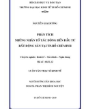 Luận văn Thạc sĩ Kinh tế: Phân tích những nhân tố tác động đến đầu tư bất động sản tại TP.Hồ Chí Minh