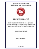 Luận văn Thạc sĩ Tài chính Ngân hàng: Phân tích những nhân tố tác động đến chính sách cổ tức tại các công ty niêm yết trên thị trường chứng khoán Việt Nam